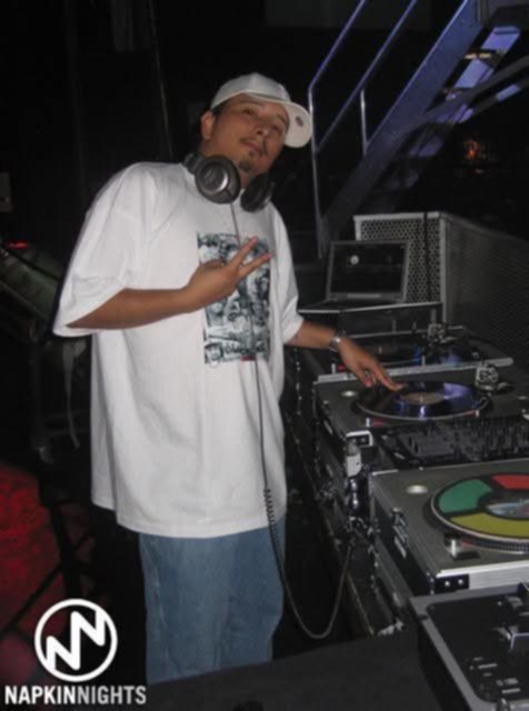 DJ R Styles on the turntables — Napkin Nights