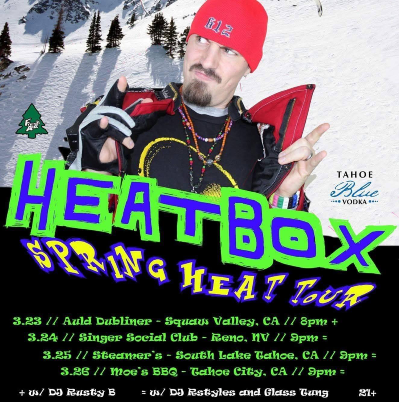 Heatbox Spring Heat Tour flyer with DJ Rstyles