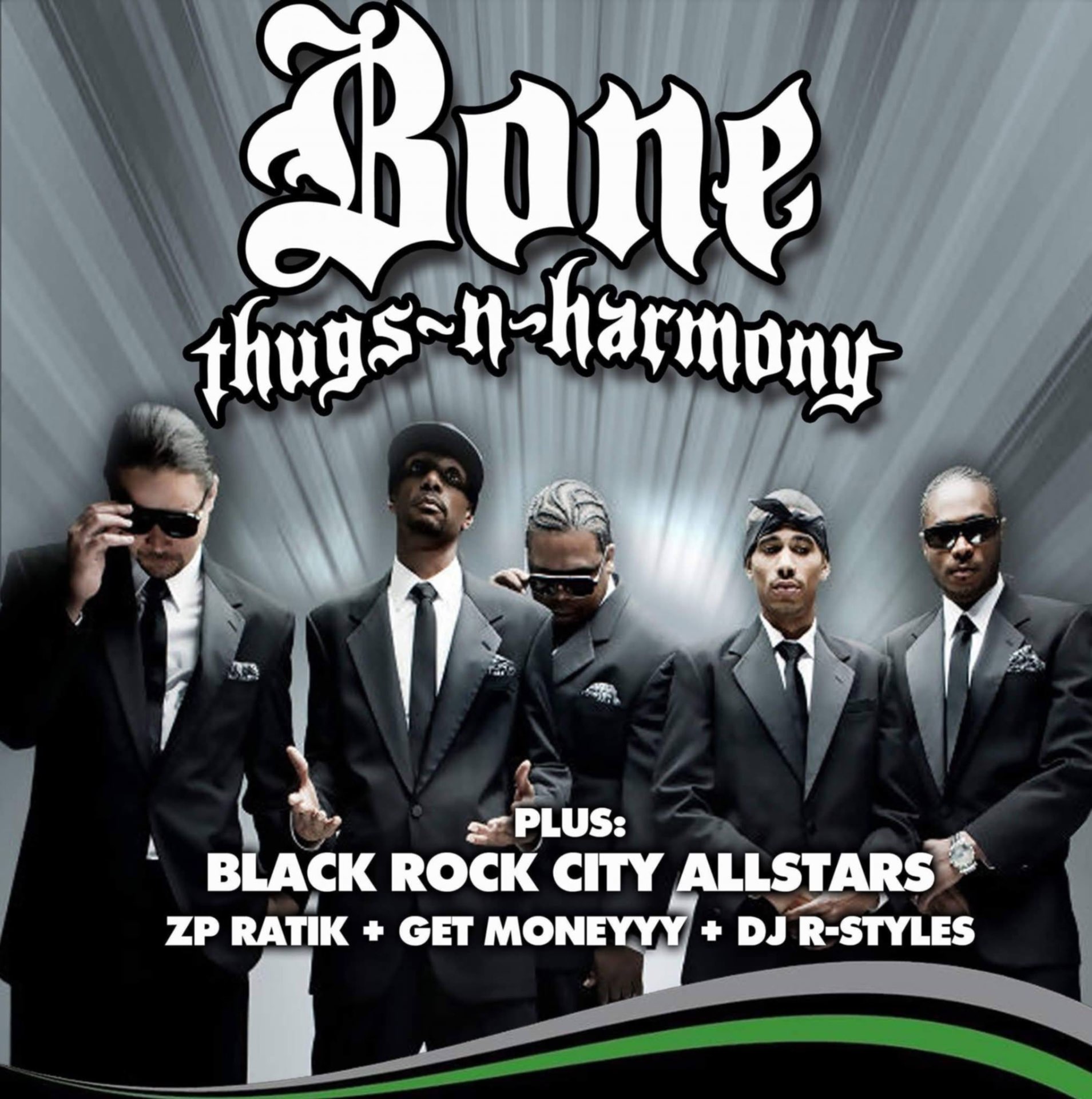 Bone Thugs-N-Harmony flyer with DJ R-Styles