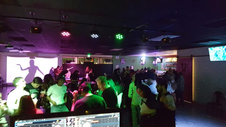 Packed dancefloor at a DJ R Styles set